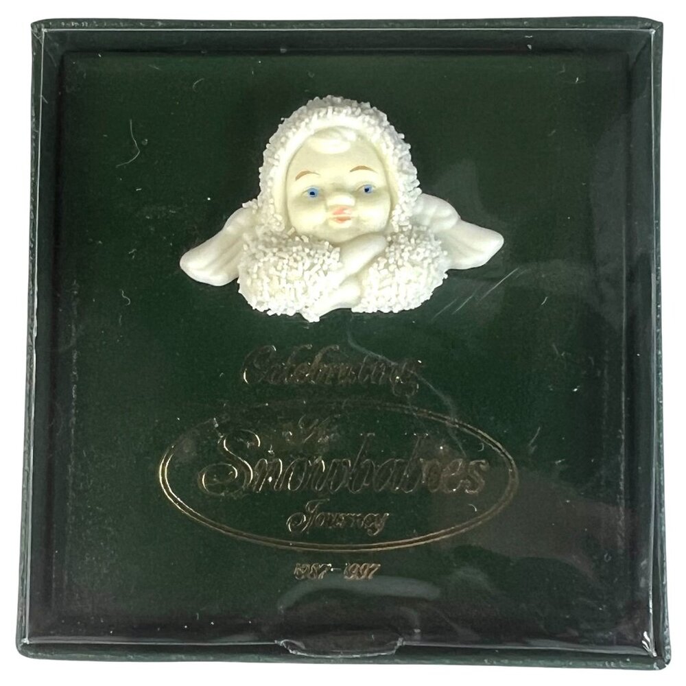 VTG Dept 56 Angel Bisque Pin Celebrating‎ A Snowbabies Journey 1987-1997 Brooch